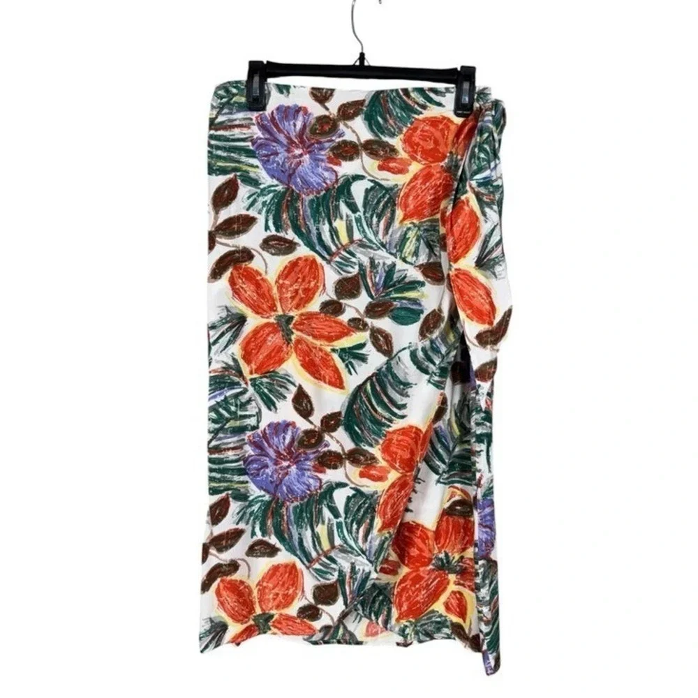 Vintage Womens Wrap Skirt Size 10 Beach Resort Tropical Hawaiian Coastal Cruise